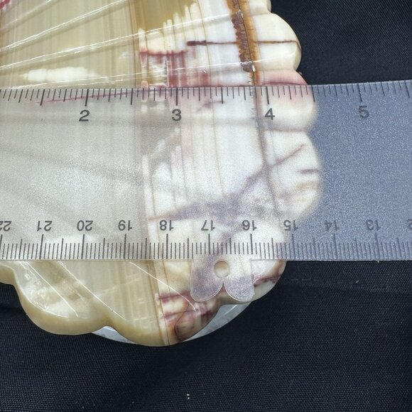 Vintage Onyx Stone Trinket Box Hand Carved Shell Lid Natural Stone Decor - Picture 15 of 16